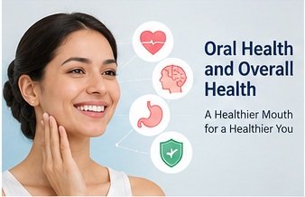 Illustration showing connection between dental health and overall body health