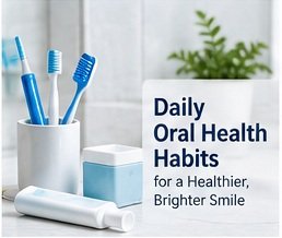 Oral hygiene essentials including toothbrush floss and toothpaste for daily dental care